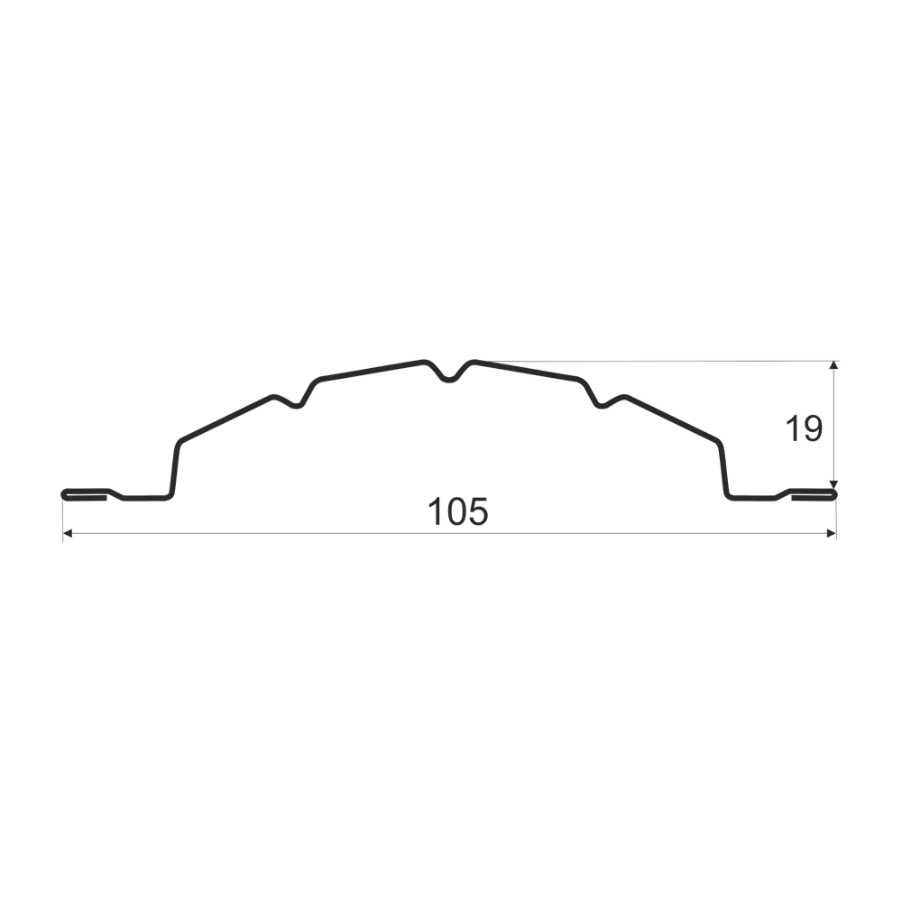 Штакетник 105 мм 1.5 м графит Santreyd STLM-2105223 - Вид №2