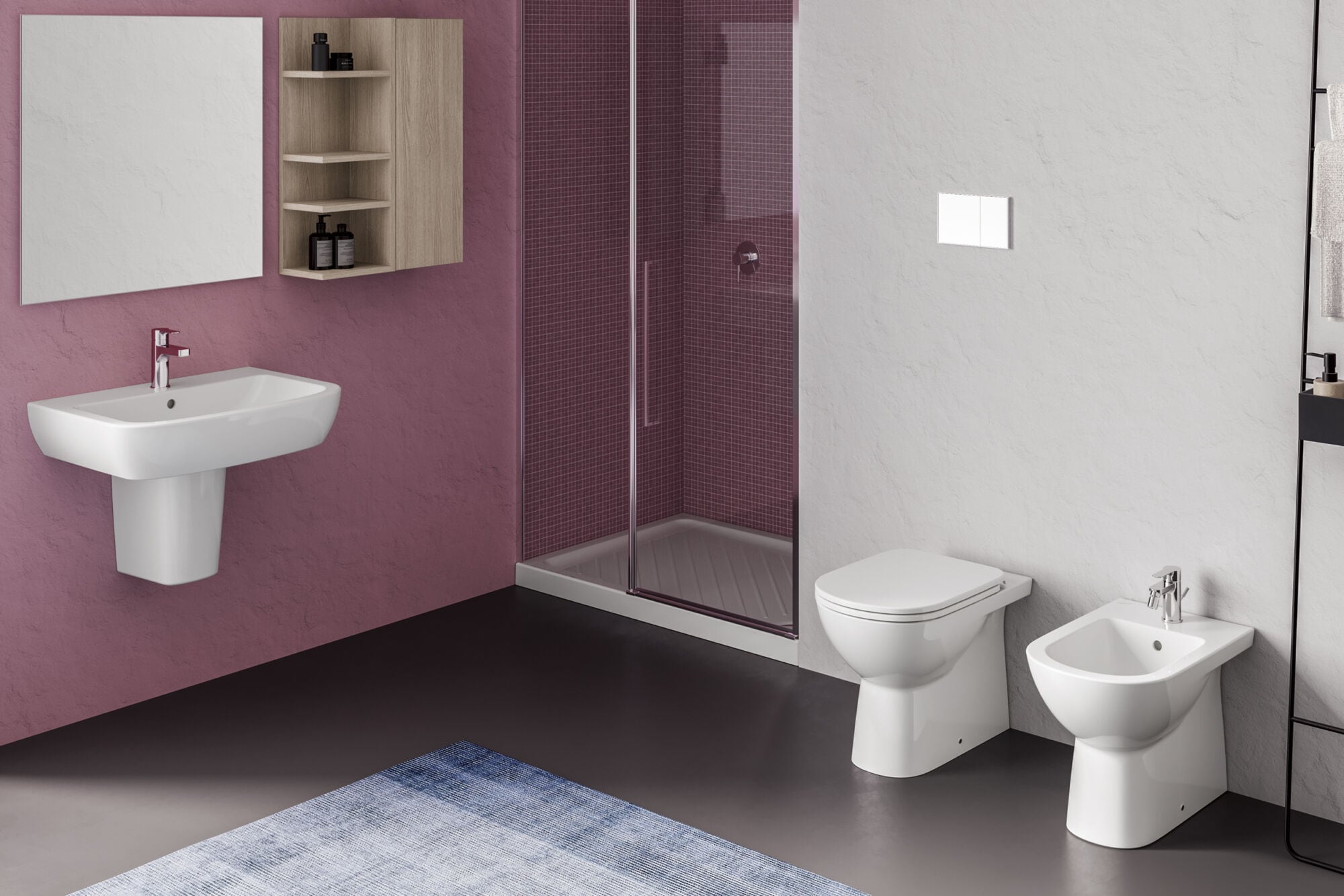 Керамическая настенная проволока для биде с переливом Ceramica Dolomite Gemma2 ARCH-00032337 - Вид №1