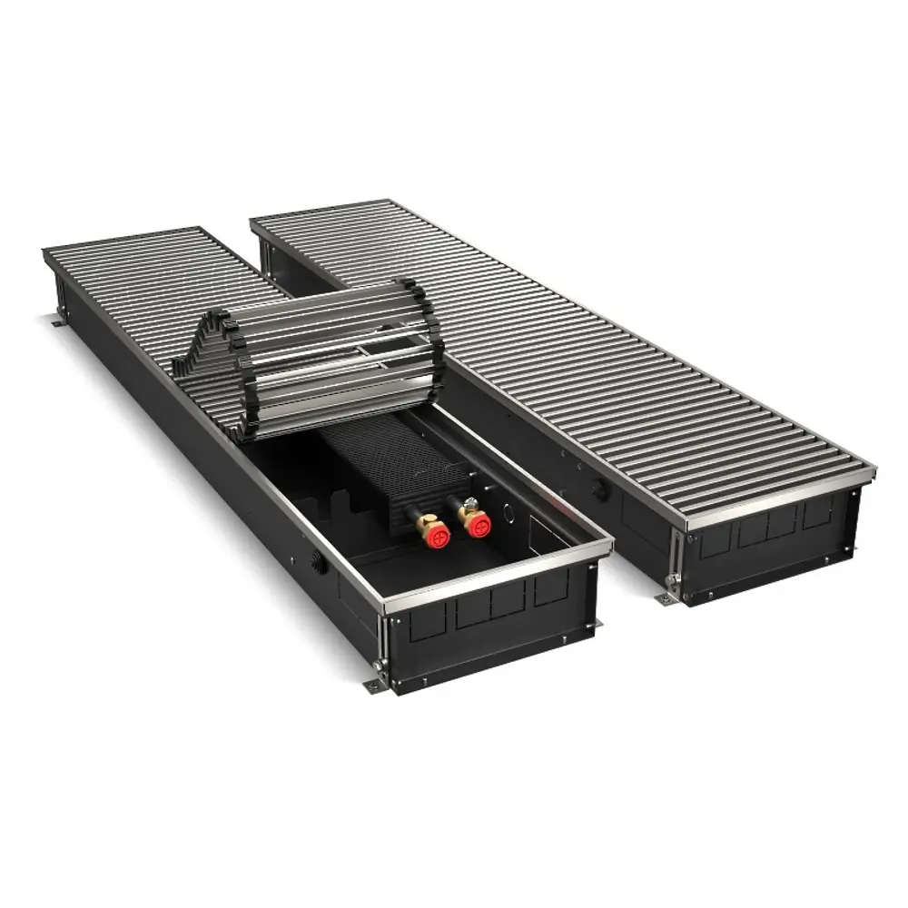 Внутрипольный конвектор Royal Thermo Atrium 1200x250x110 мм боковое подключение 1 теплообменник с решеткой STLM-2184266