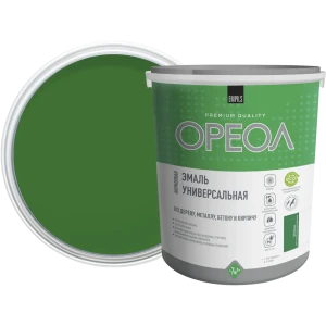 Эмаль универсальная Ореол глянцевая цвет зеленый 2.5 кг
