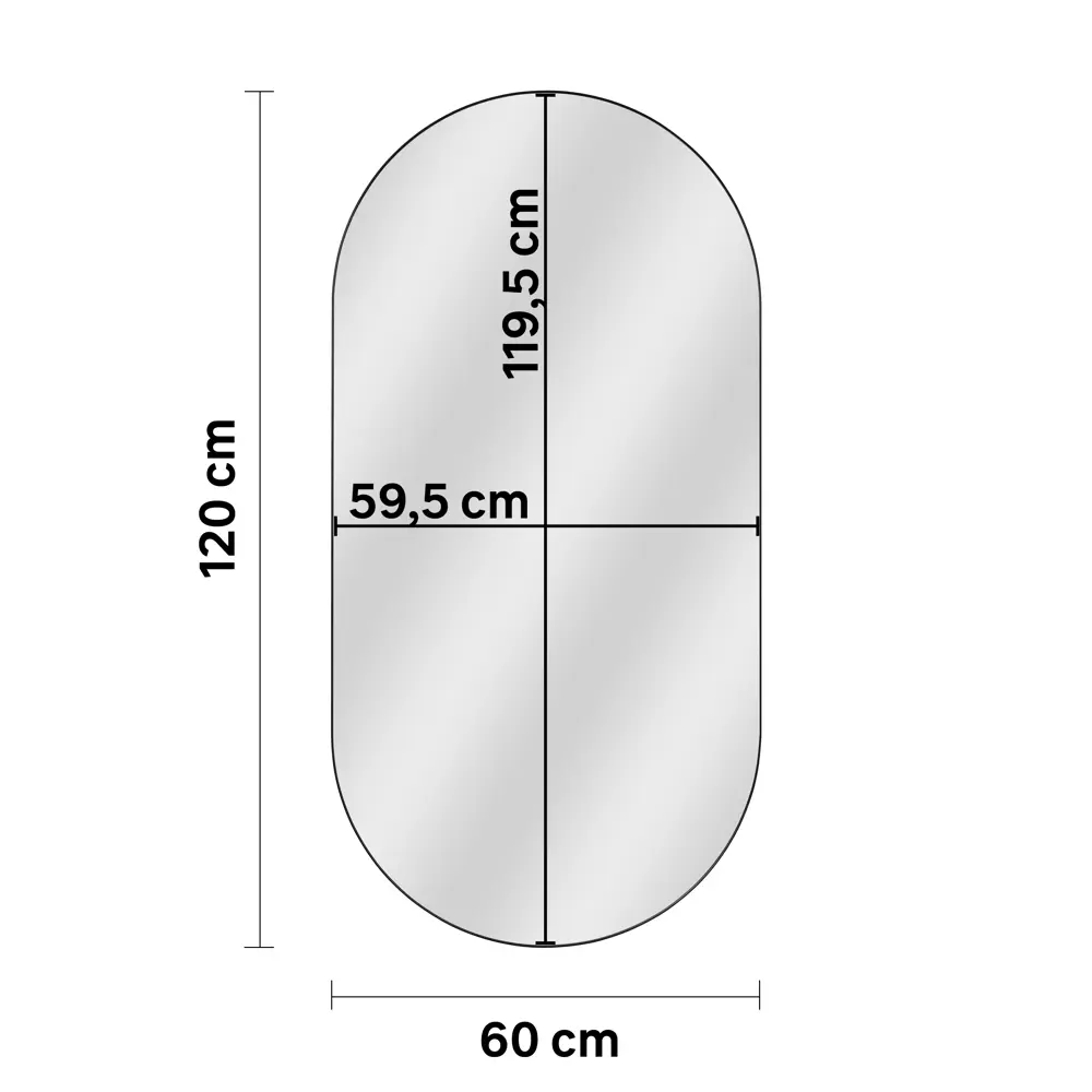 Зеркало декоративное Inspire Oblong 60x120 см цвет черный STLM-2052769 - Вид №15