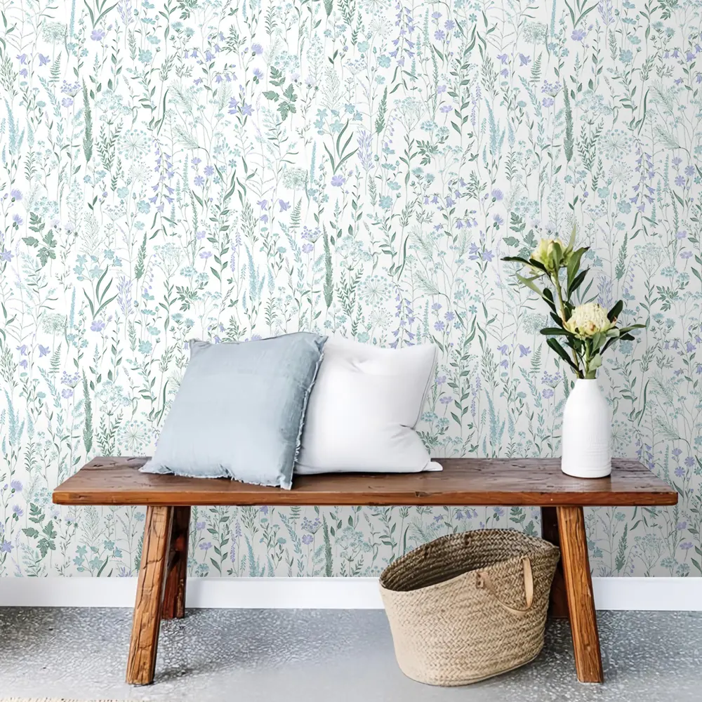 Обои флизелиновые Erismann Yesenia белые с растительным рисунком 89440853 STLM-1580342 - Вид №4