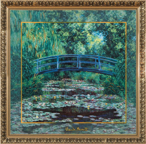 10601122 Goebel Картина 68х68см "Японский сад" Моне Фарфор
