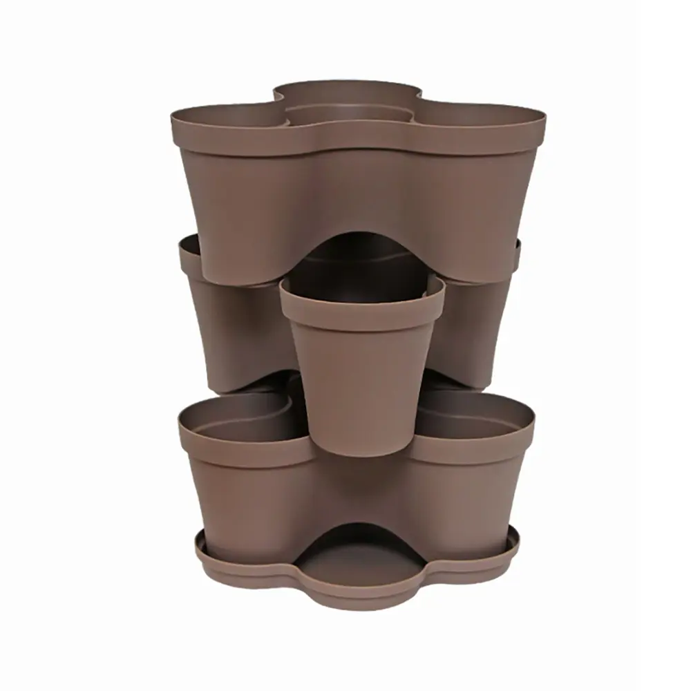 Комплект горшков 39x52.5x39 см v34 л пластик мокко 89095000 STLM-2142534 Santreyd 