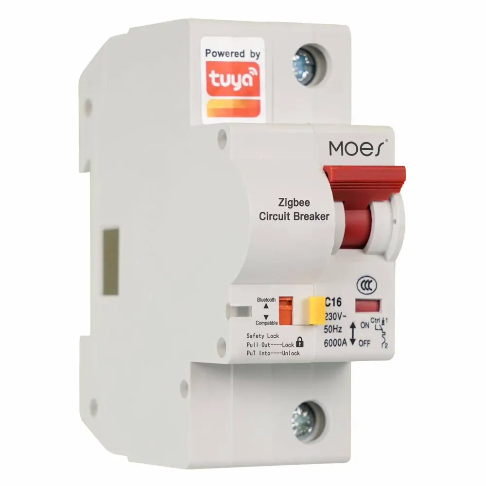 Автоматический выключатель Moes Zigbee Circuit Breaker 1P C16 А 2 кА ZCB-SC-1P16