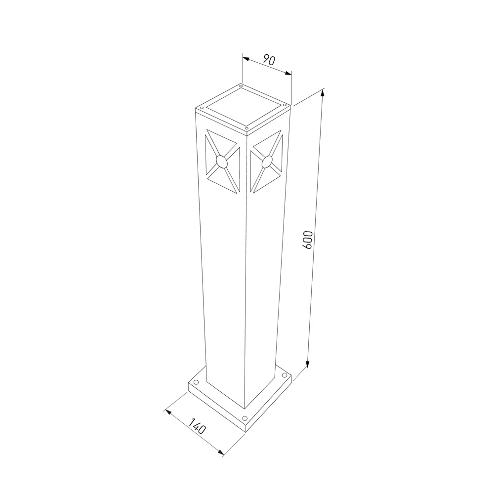 Светильник уличный Elektrostandard Techno 1406 1xE27x60W IP54, цвет черный 85177220 STLM-2196654  - Вид №6