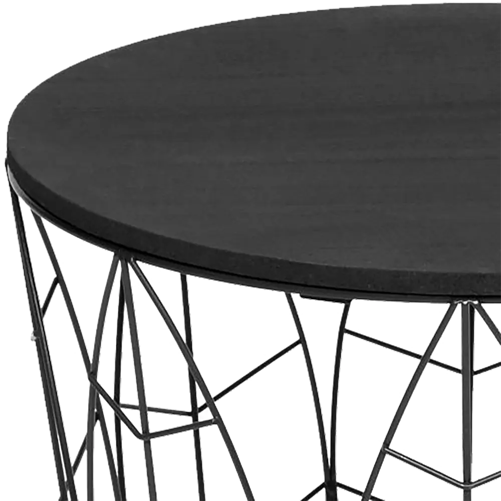 Столик журнальный Kumi 39х41 см чёрный Atmosphera STLM-2203349 - Вид №1