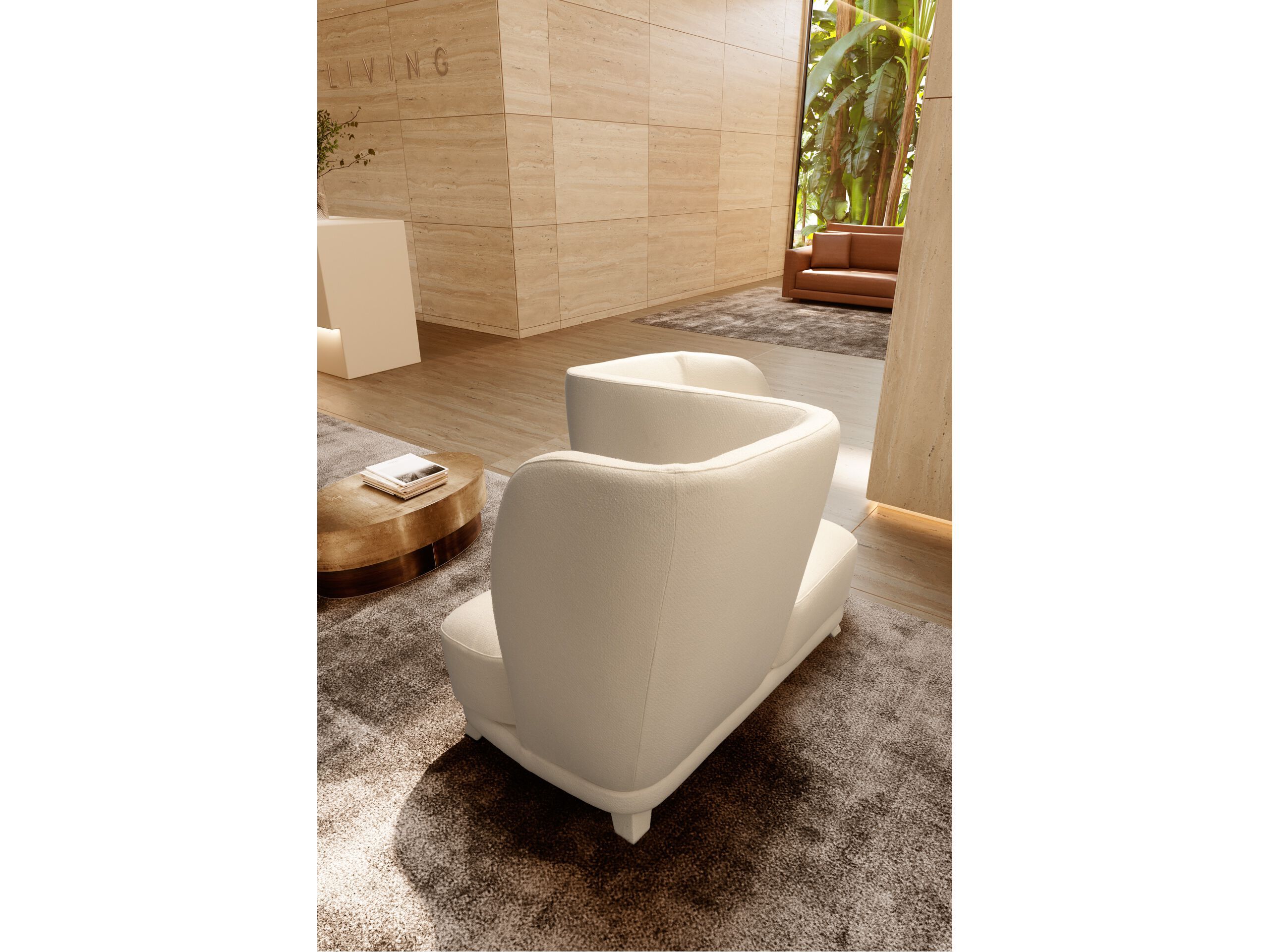 Кресло для контрактной ткани с высокой спинкой VALENTINI Criss Cross ARCH-00073296 - Вид №2