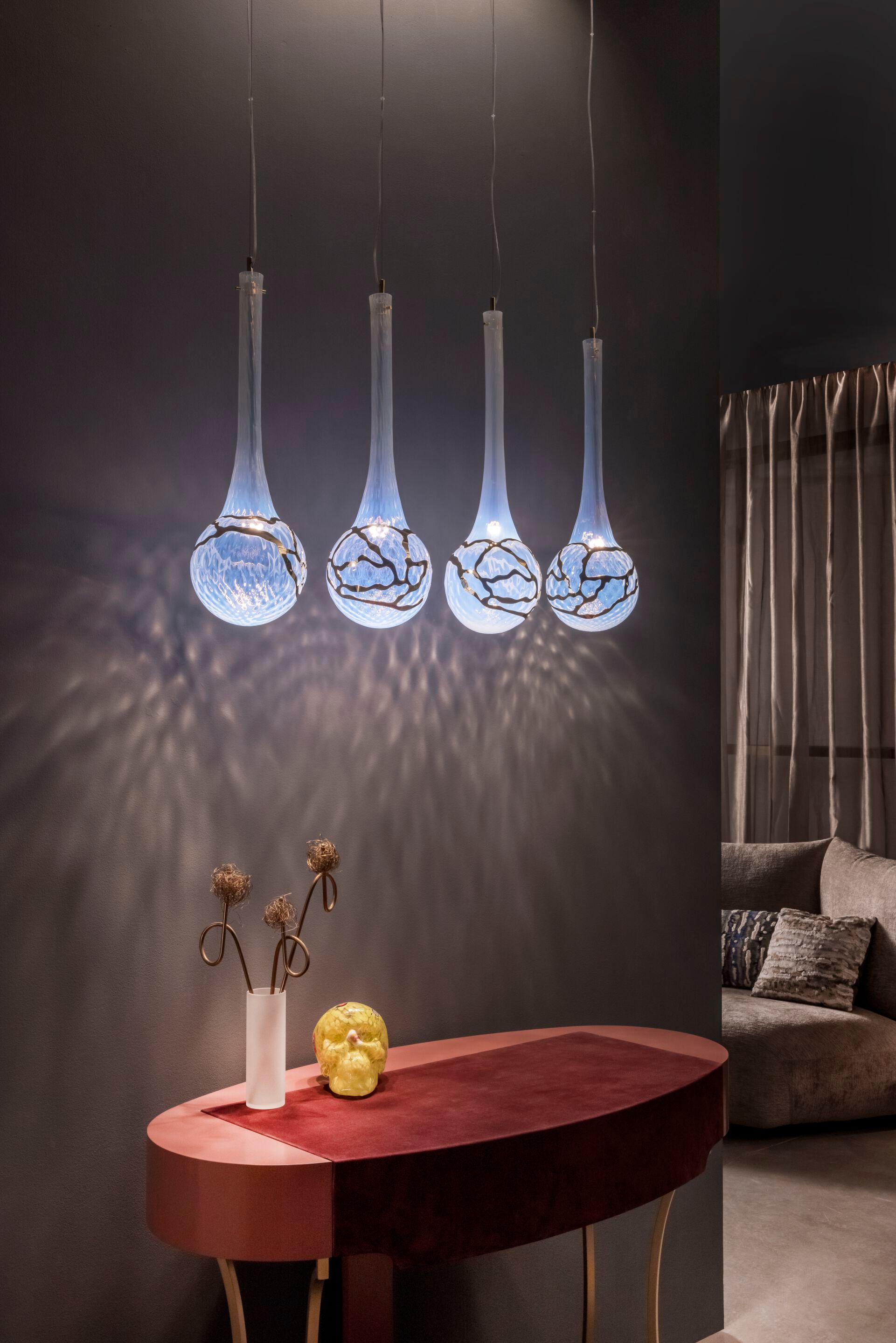 Люстра из дутого стекла Patrizia Volpato лунные капли ARCH-00044299 - Вид №2