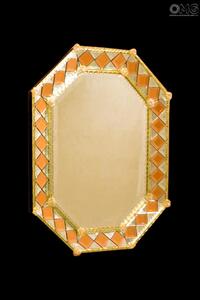 994 ORIGINALMURANOGLASS Венецианское зеркало Navagero orange - муранское стекло OMG  см