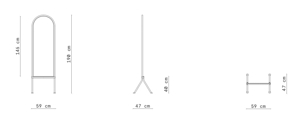 Напольное зеркало в раме из кованого железа Lispi TUO ARCH-00061097 - Вид №6