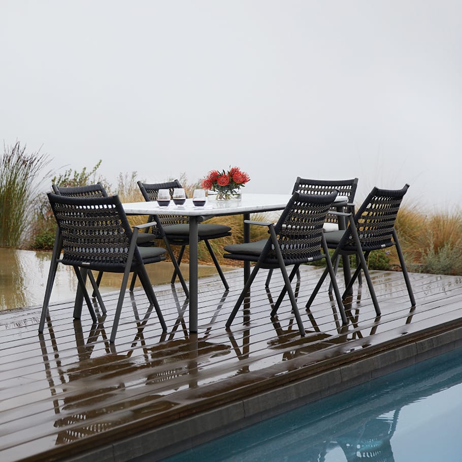 Прямоугольный обеденный стол с мраморной или керамической столешницей JANUS et Cie Anatra ARCH-00063931 - Вид №4