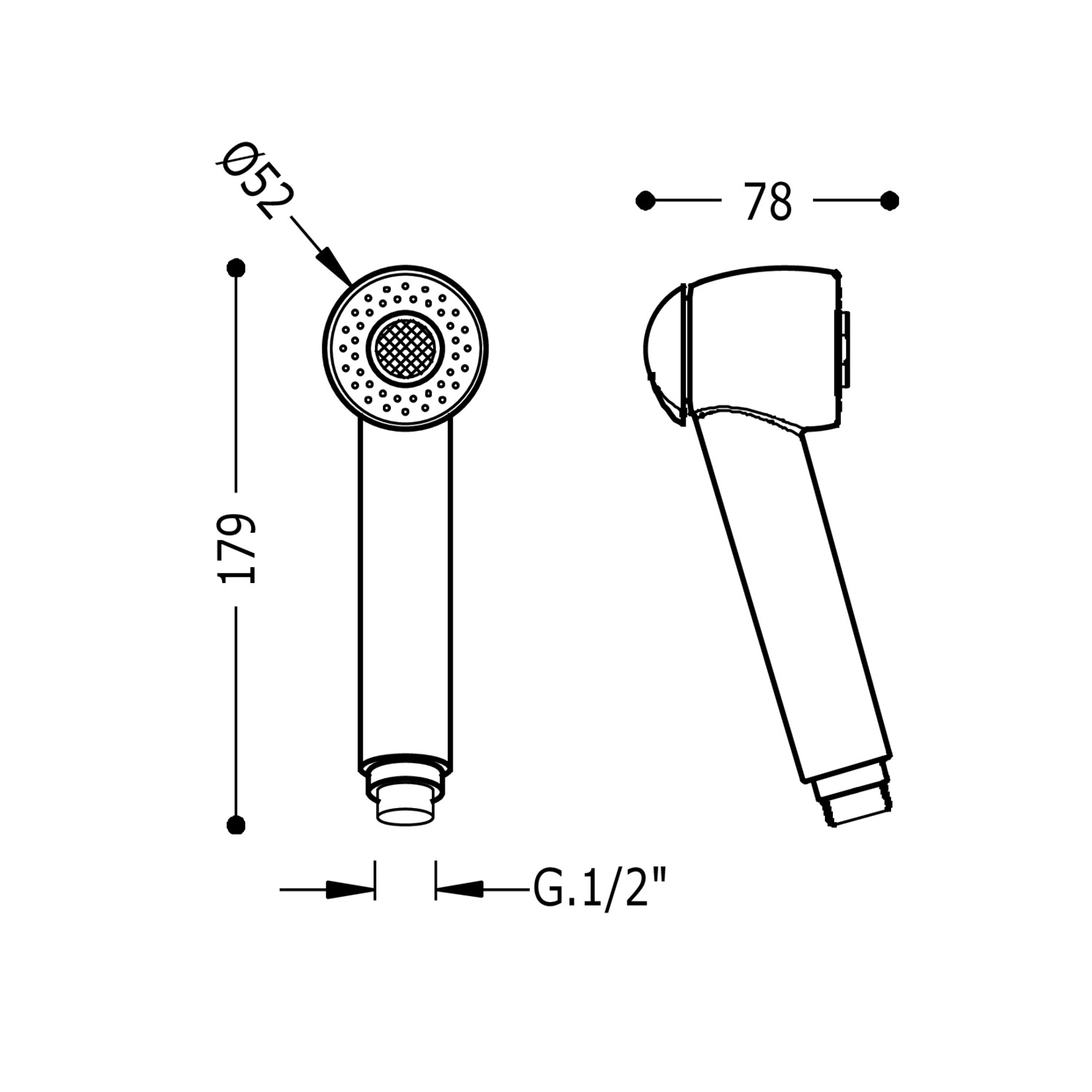 Выдвижной душ для кухонного крана. 2 типа струи. R1/2"-9134849 TRES RICAMBI - Вид №1