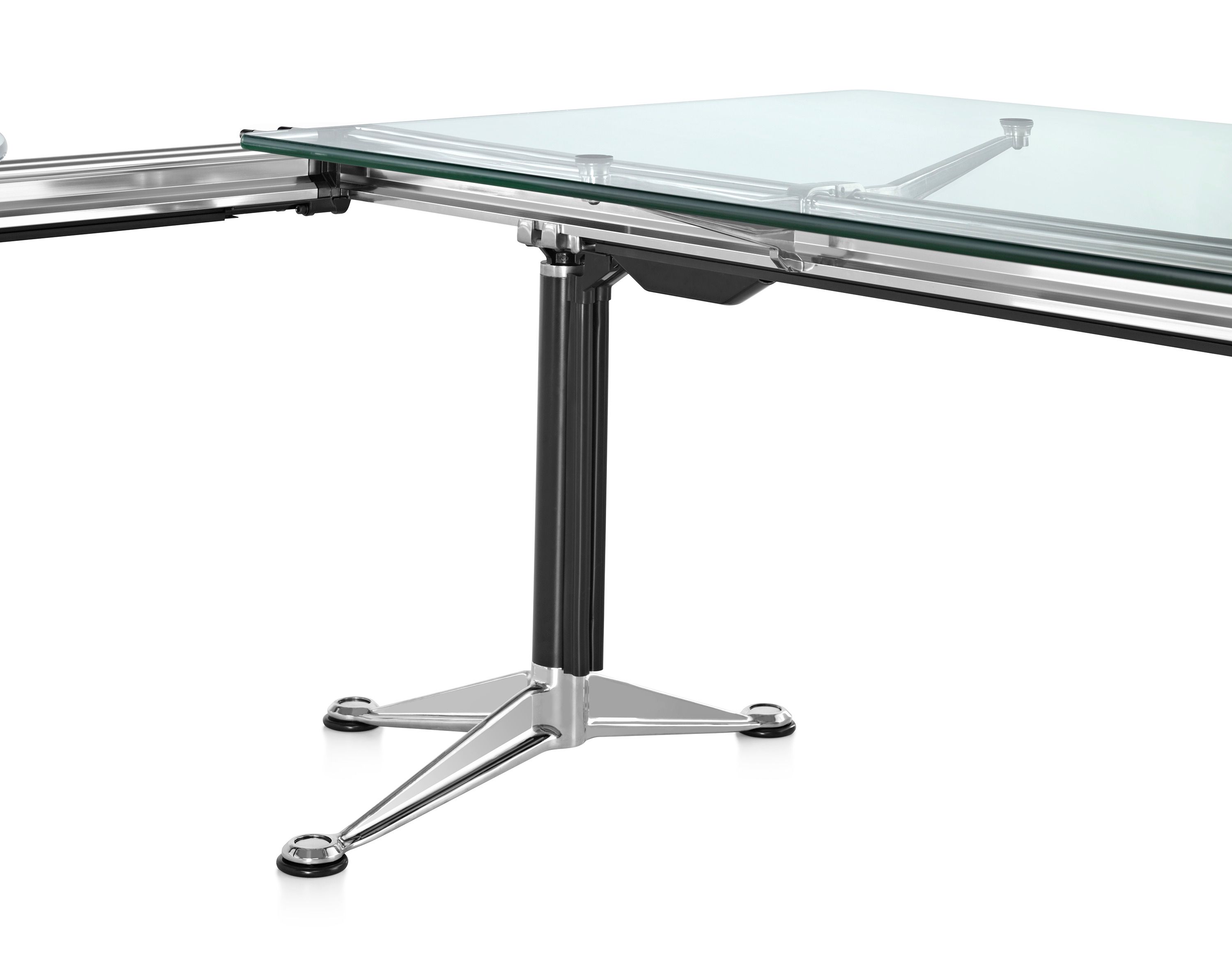Алюминиевый и стеклянный овальный выдвижной стол для совещаний Herman Miller Burdick ARCH-00010269 - Вид №2