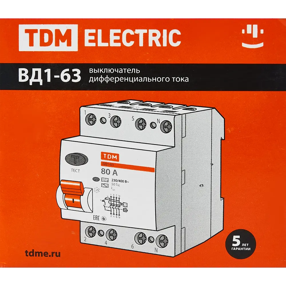 УЗО TDM Electric ВД1-63 4-полюсное 100А с защитой от утечек 84399447 STLM-0049231 - Вид №5
