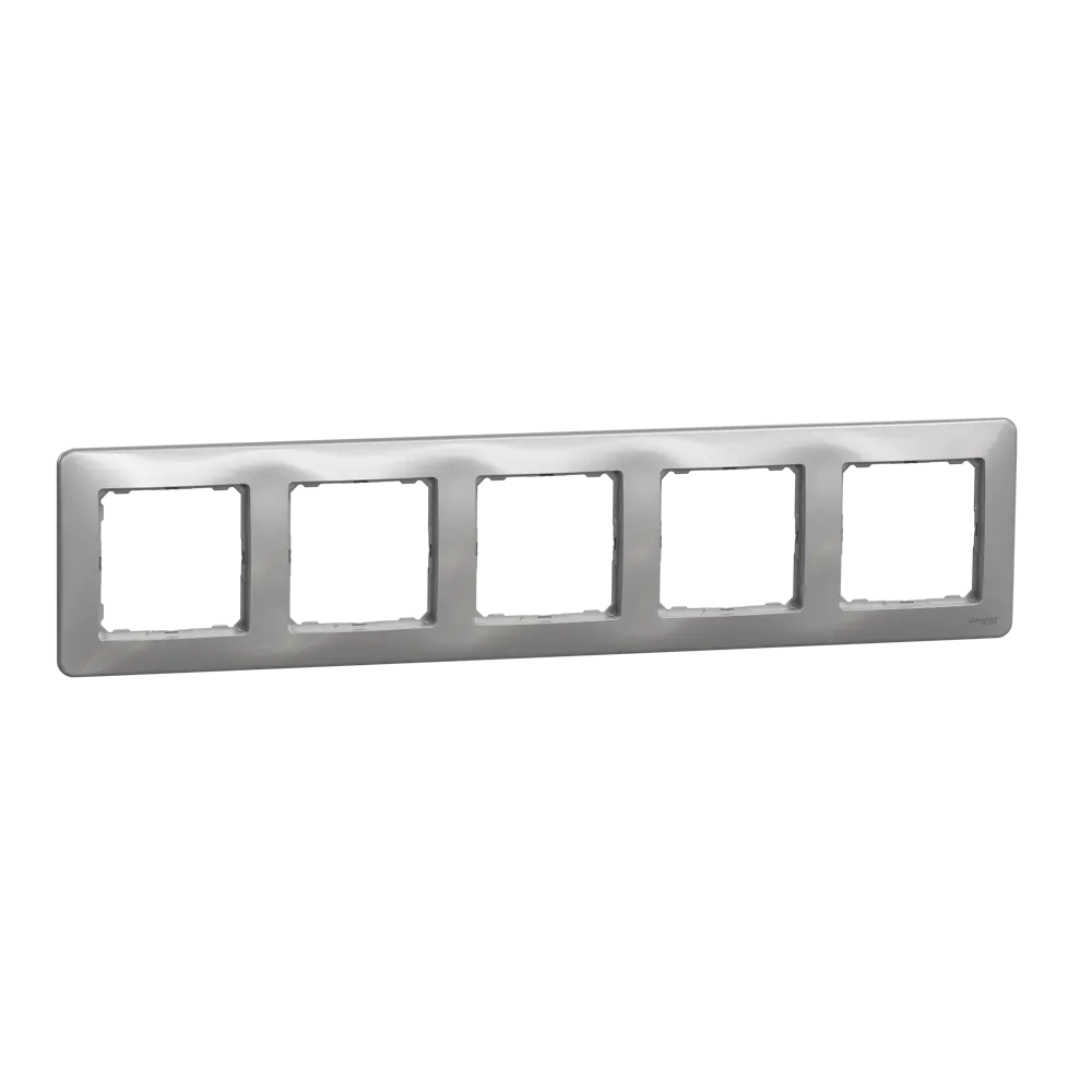 Рамка для розеток и выключателей Systeme Electric Sedna Design 5 постов, цвет алюминий STLM-2186117 - Вид №1