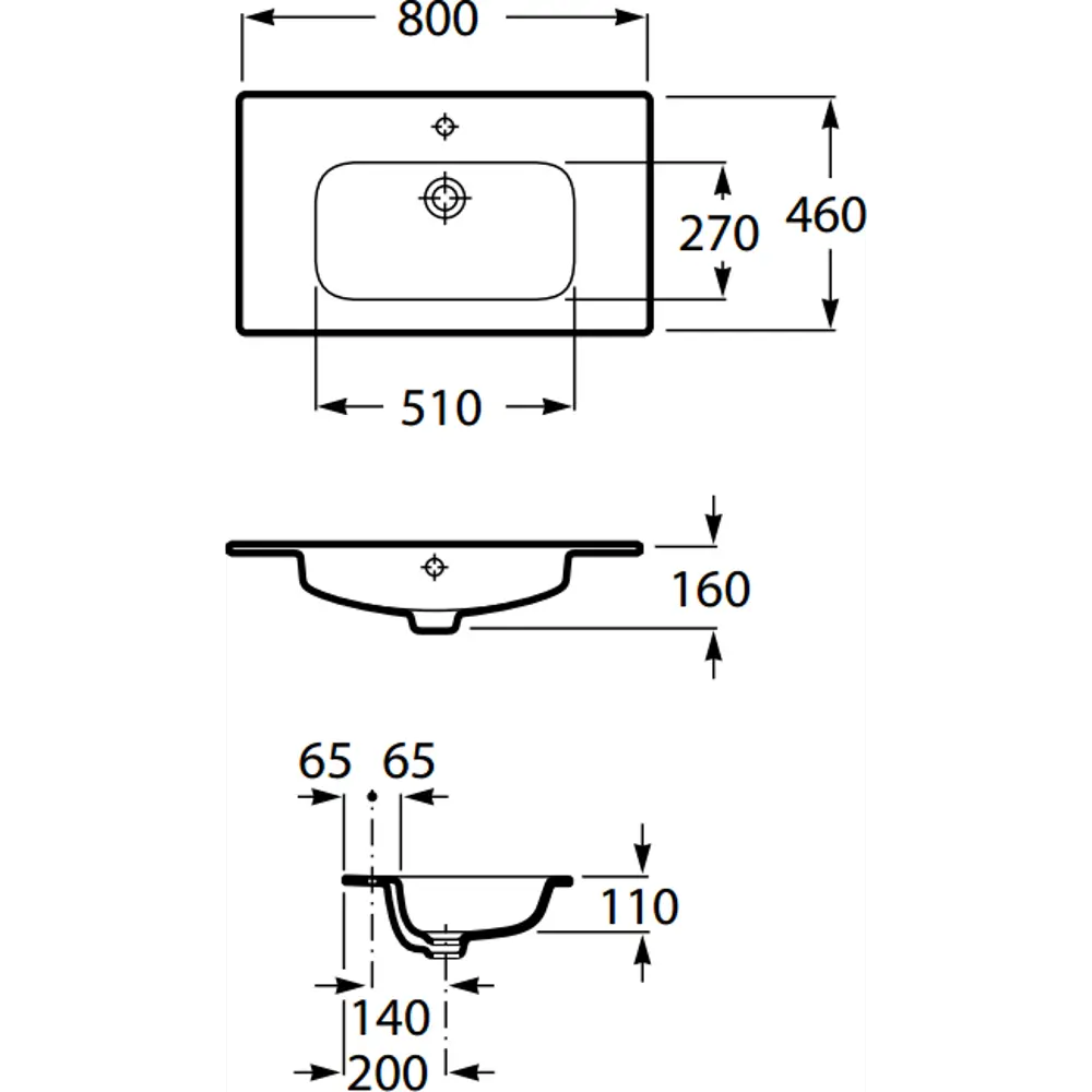 Раковина мебельная Roca Victoria-N 80 см STLM-2168260 - Вид №7