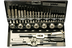 15541207 Плашки и метчики M3 - M12, набор 32 шт., метал. кейс 14A426 TOPEX