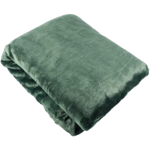 Плед фланелевый 180х200 см цвет зелёный