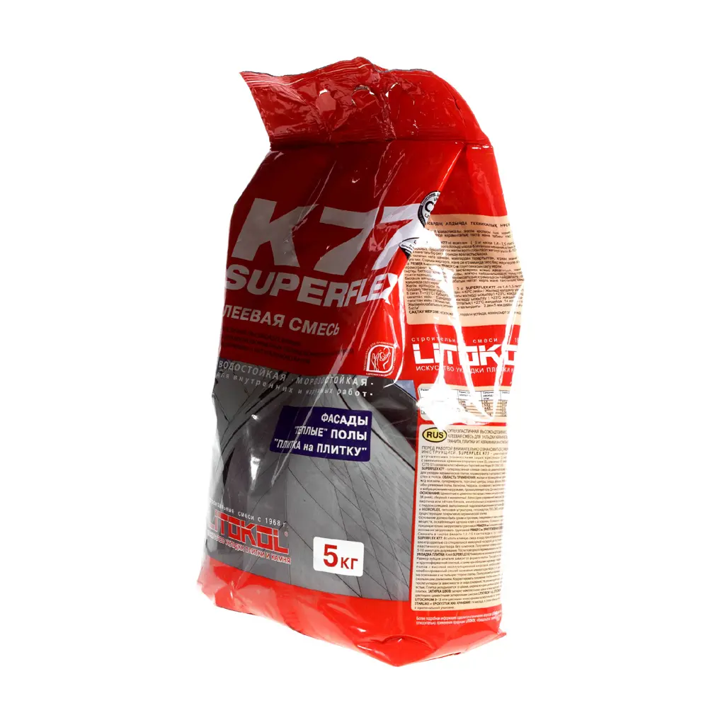 Клей для плитки Litokol Superflex K77 5 кг STLM-2119051 - Вид №1