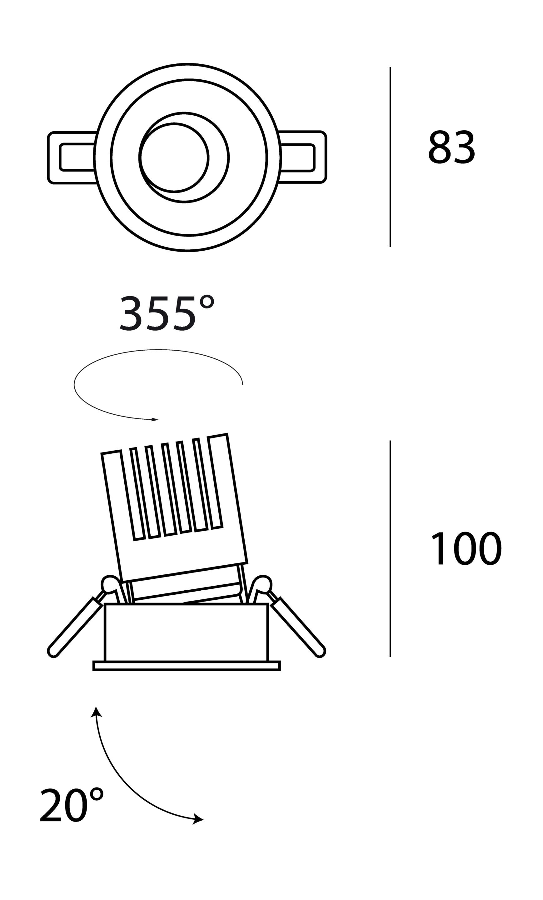 Алюминиевый утопленный регулируемый светодиодный прожектор Lucifero's Best ARCH-00056494 - Вид №11
