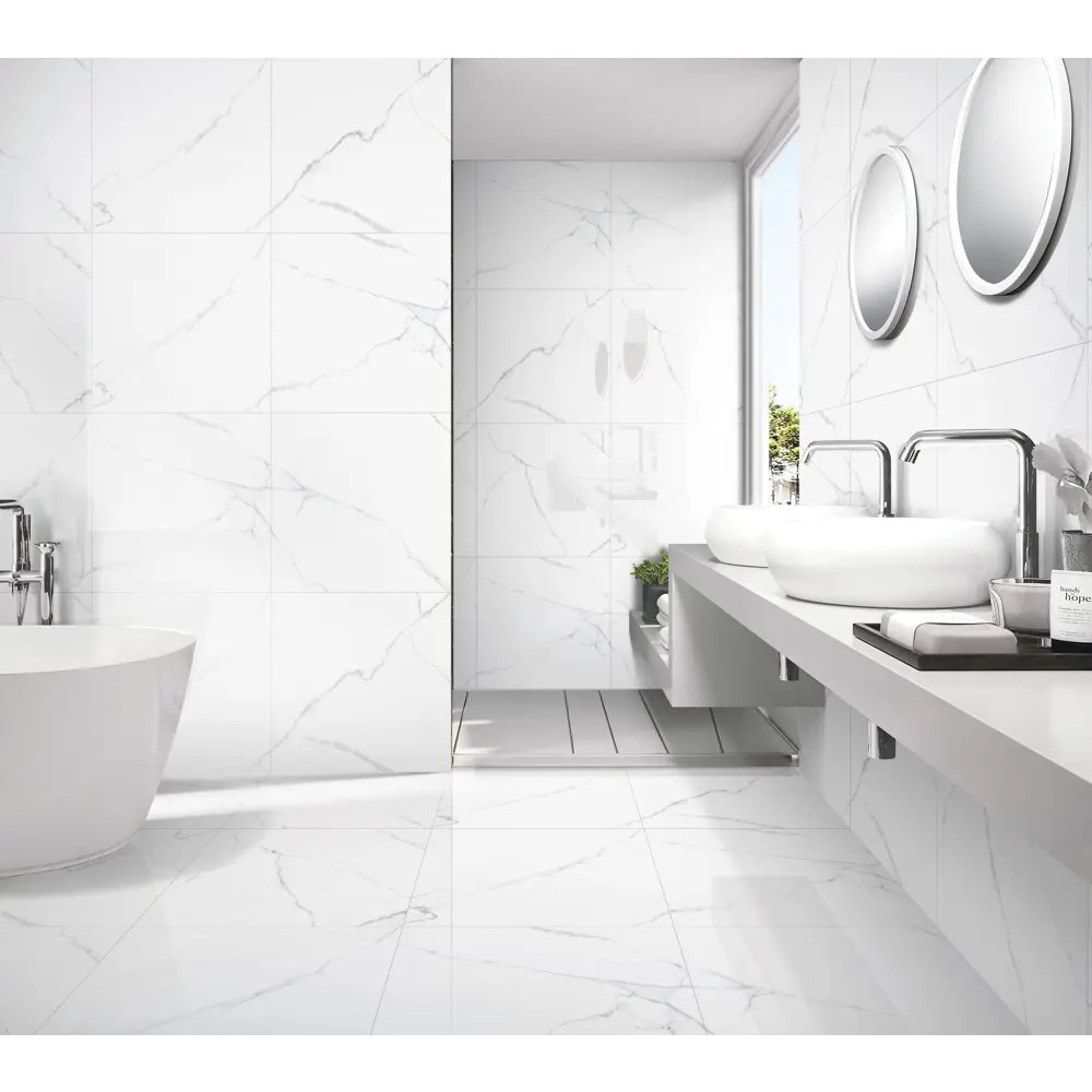 Керамогранит Atlantic Armani White glossy 60x60см 1.44м2 цвет белый, цена за упаковку