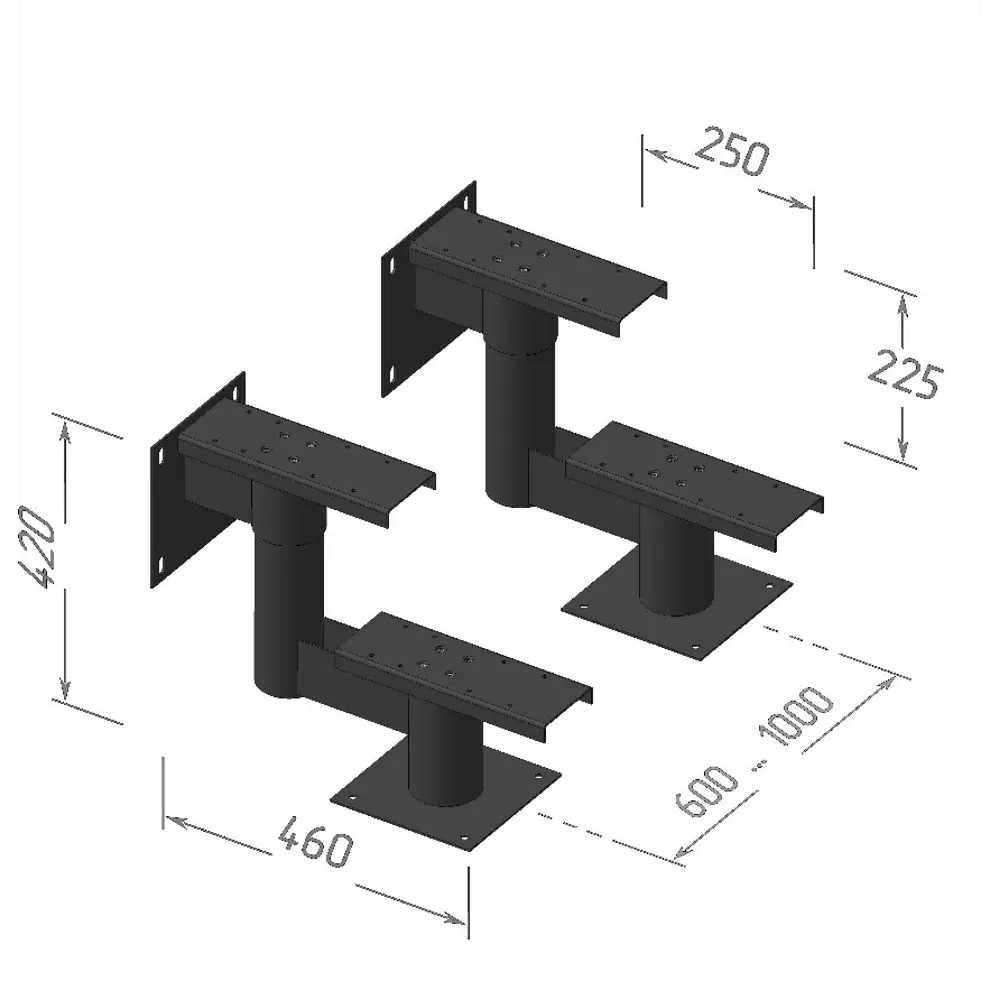 Секция для крыльца 1 ступень черный УЛИЧНЫЕ ЛЕСТНИЦЫ STLM-2019969 - Вид №3