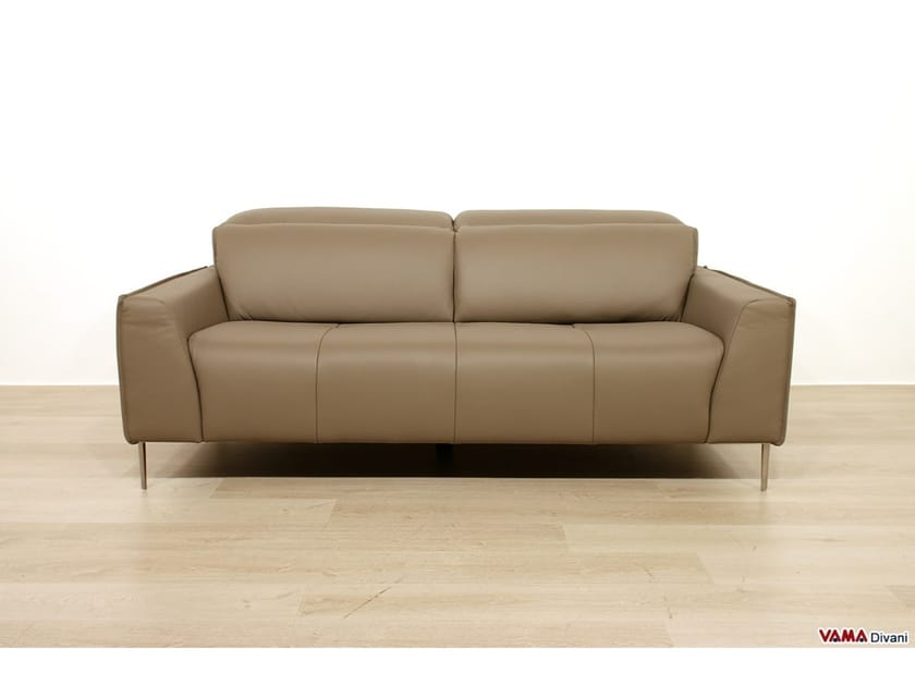 3-местный кожаный диван с подголовником VAMA VIOLET ARCH-00068114