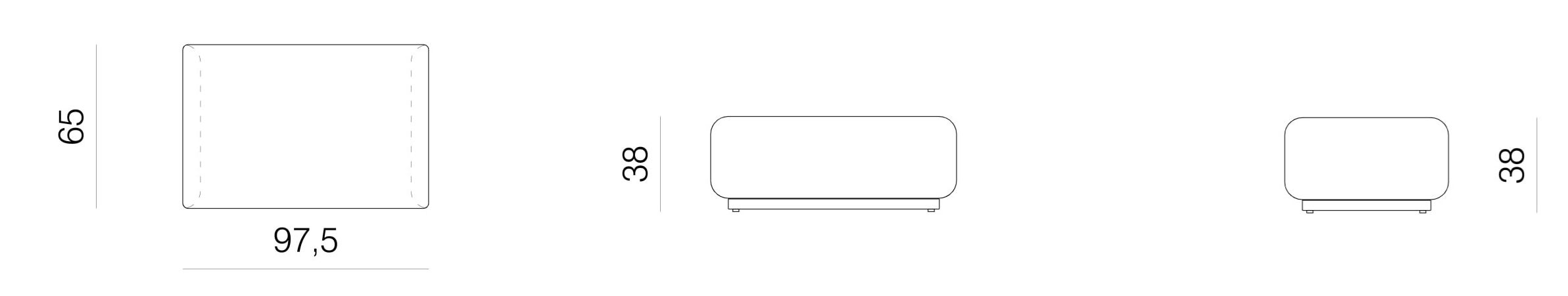 Угловой диван из ткани prostoria Klaster ARCH-00044043 - Вид №9