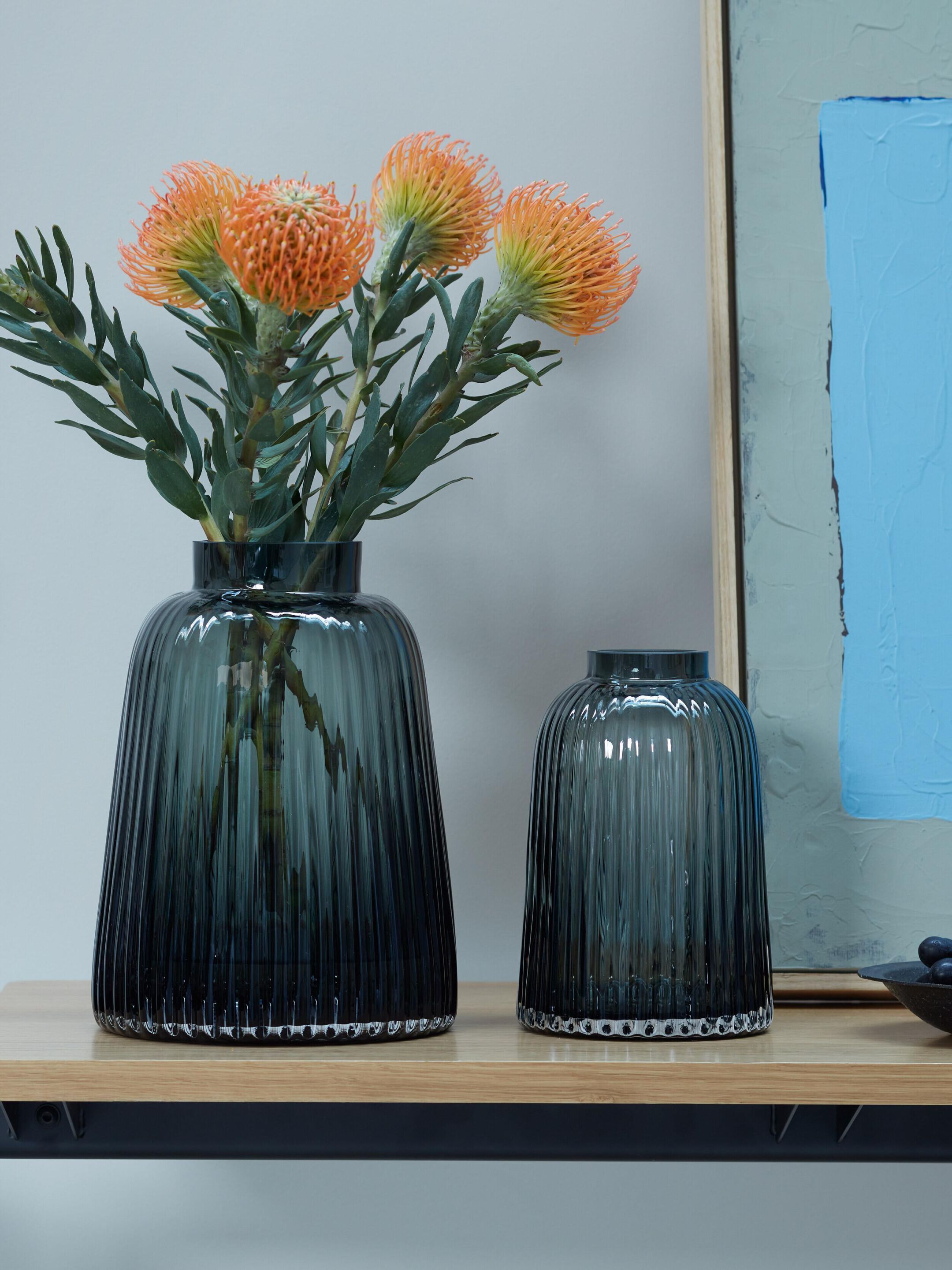 Круглая выдувная стеклянная ваза-H26cm LSA Pleat ARCH-00042747 - Вид №4