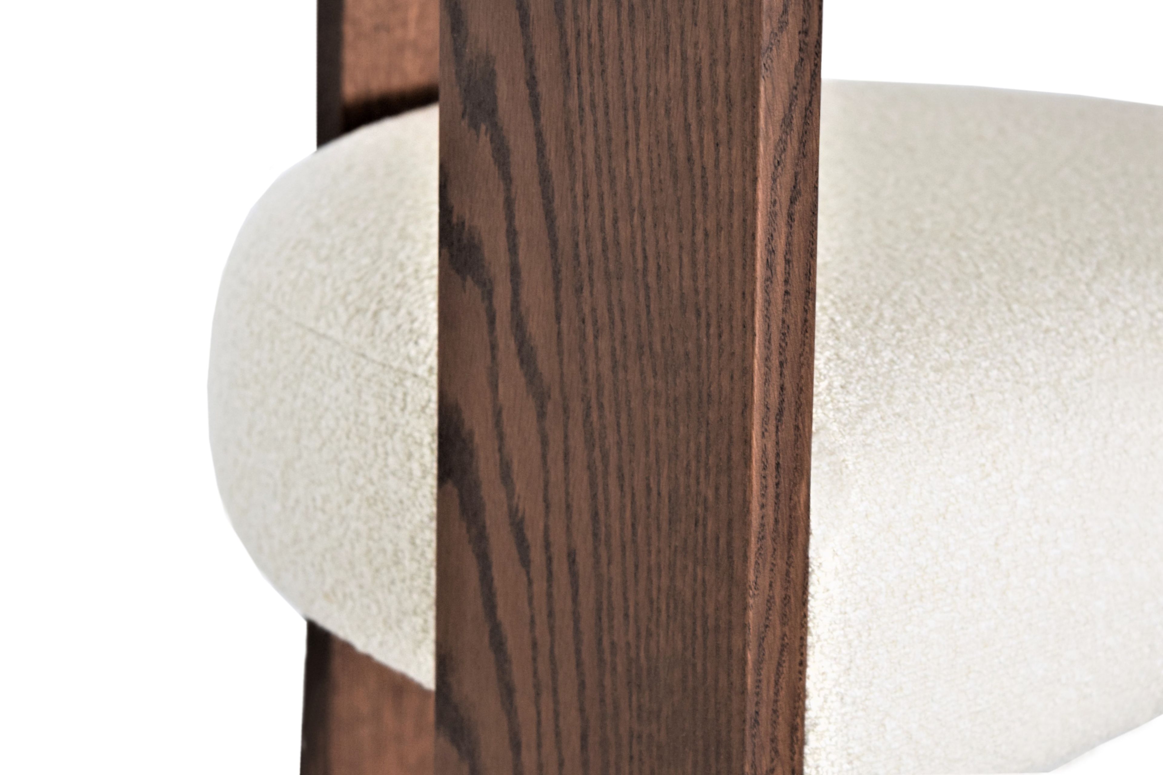 Деревянный и тканевый стул с подлокотниками ABLE JASEMINE ARCH-00079069 - Вид №3