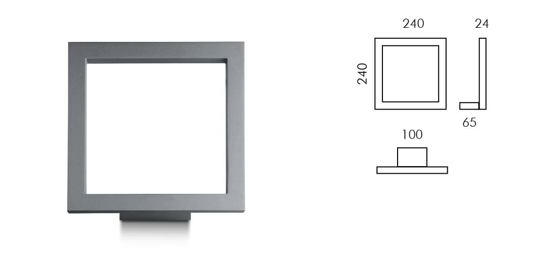 Алюминиевый светодиодный наружный настенный светильник SIMES отделка ARCH-00042782 - Вид №6