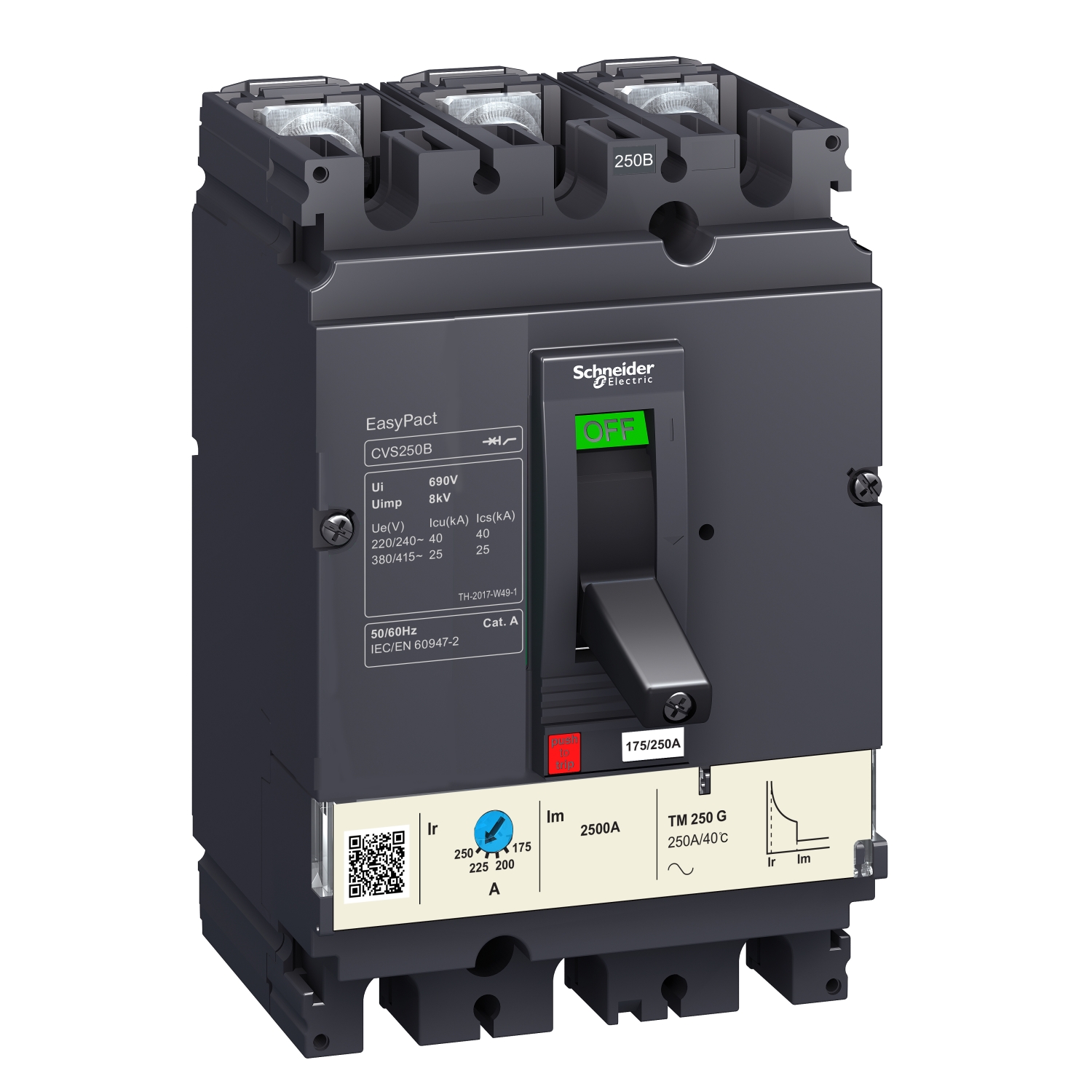 LV510452 Силовой автомат CVS, 50кА, 3P, 100А Schneider Electric EasyPact 