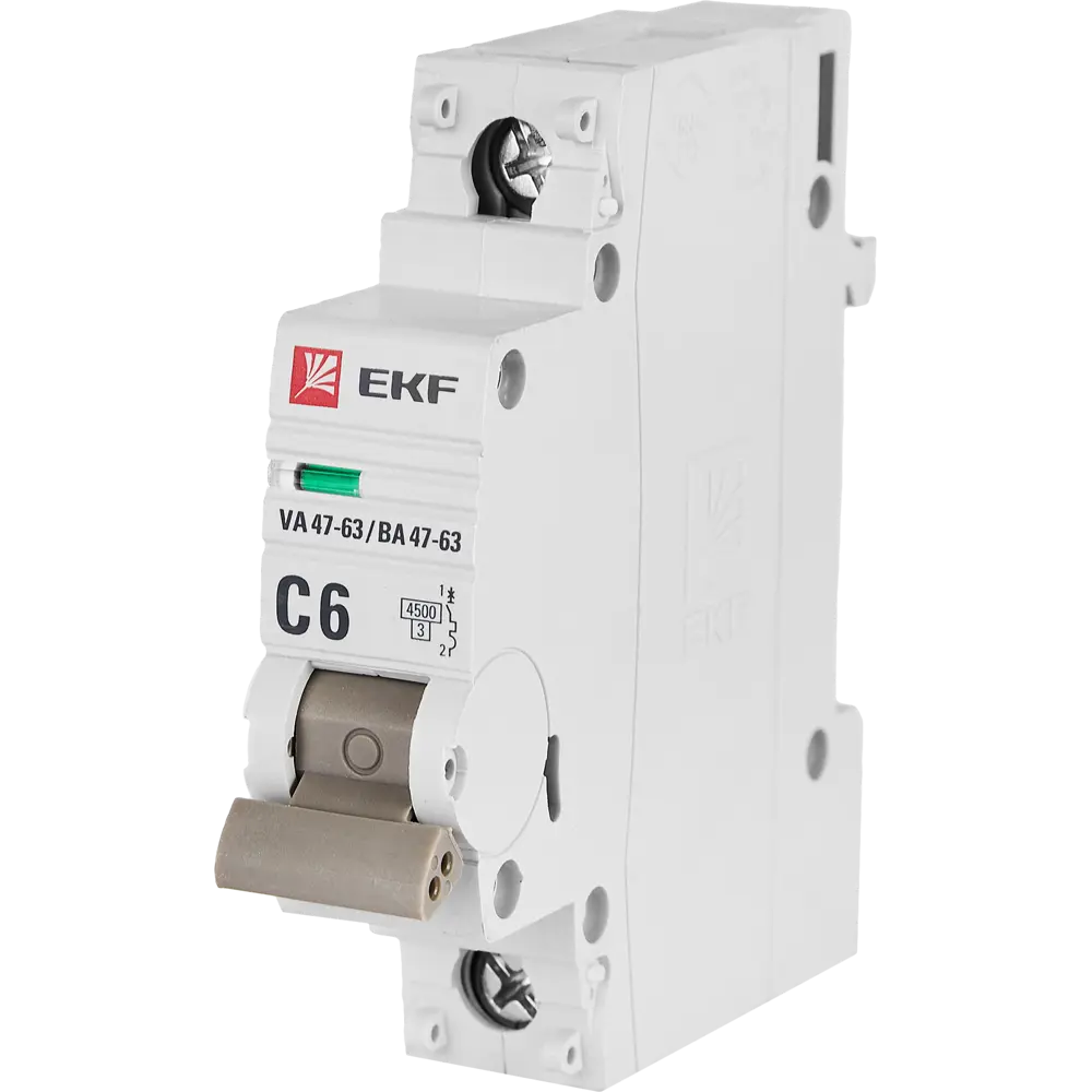 Автоматический выключатель EKF ВА47-63 1P C6 A 4.5 кА STLM-2140627