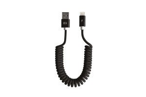 17579825 Кабель USB-8-pin 2A для зарядки телефона витой кабель 1,5M черный EX-K-800 EXPLOYD