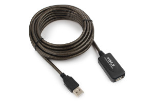 16206311 Кабель удлинитель USB 2.0 активный 5 м UAE-01-5M AM/AF Cablexpert