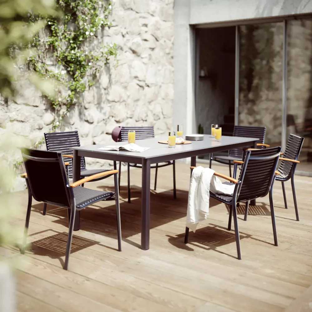 Стол садовый прямоугольный Naterial Dora 206x89x75 см алюминий/пластик Товар без серии STLM-2026688 - Вид №9