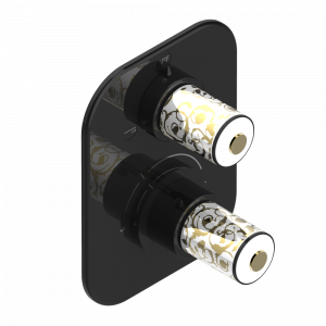 G2N-5500BE Ручка регулировки и маховик 2-канального переключателя для термостатического смесителя арт. 5500AE Thg-paris Froufrou Покрытие PVD бронза