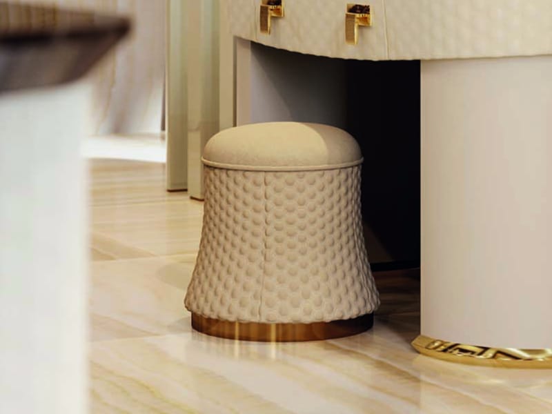 Круглый кожаный пуф Turri ARCH-00135152 - Вид №1