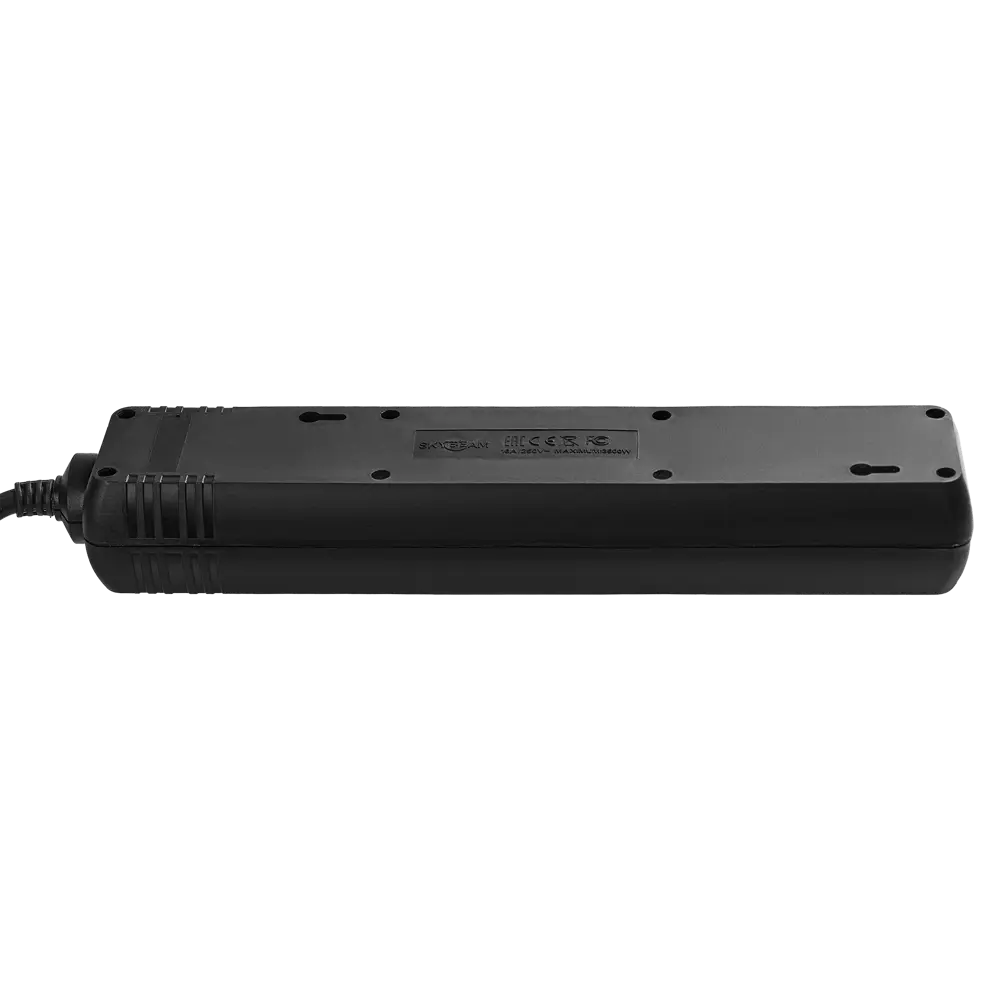Удлинитель бытовой Skybeam 3x1.5 3 м 5 розеток с заземлением 3680 Вт с выключателем цвет черный STLM-2186904 - Вид №3