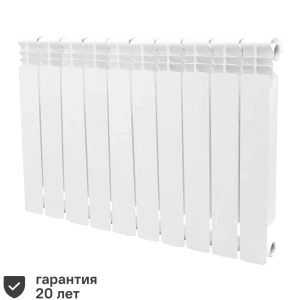 Радиатор Тепломир 500/80 10 секций биметалл белый