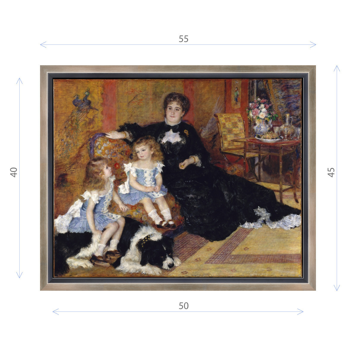 91028650 Картина в раме "Пьер Огюст Ренуар. Мадам Жорж Карпентер и ее дети" 45x55 см STLM-0448444 ДЕКОР ДЕПО