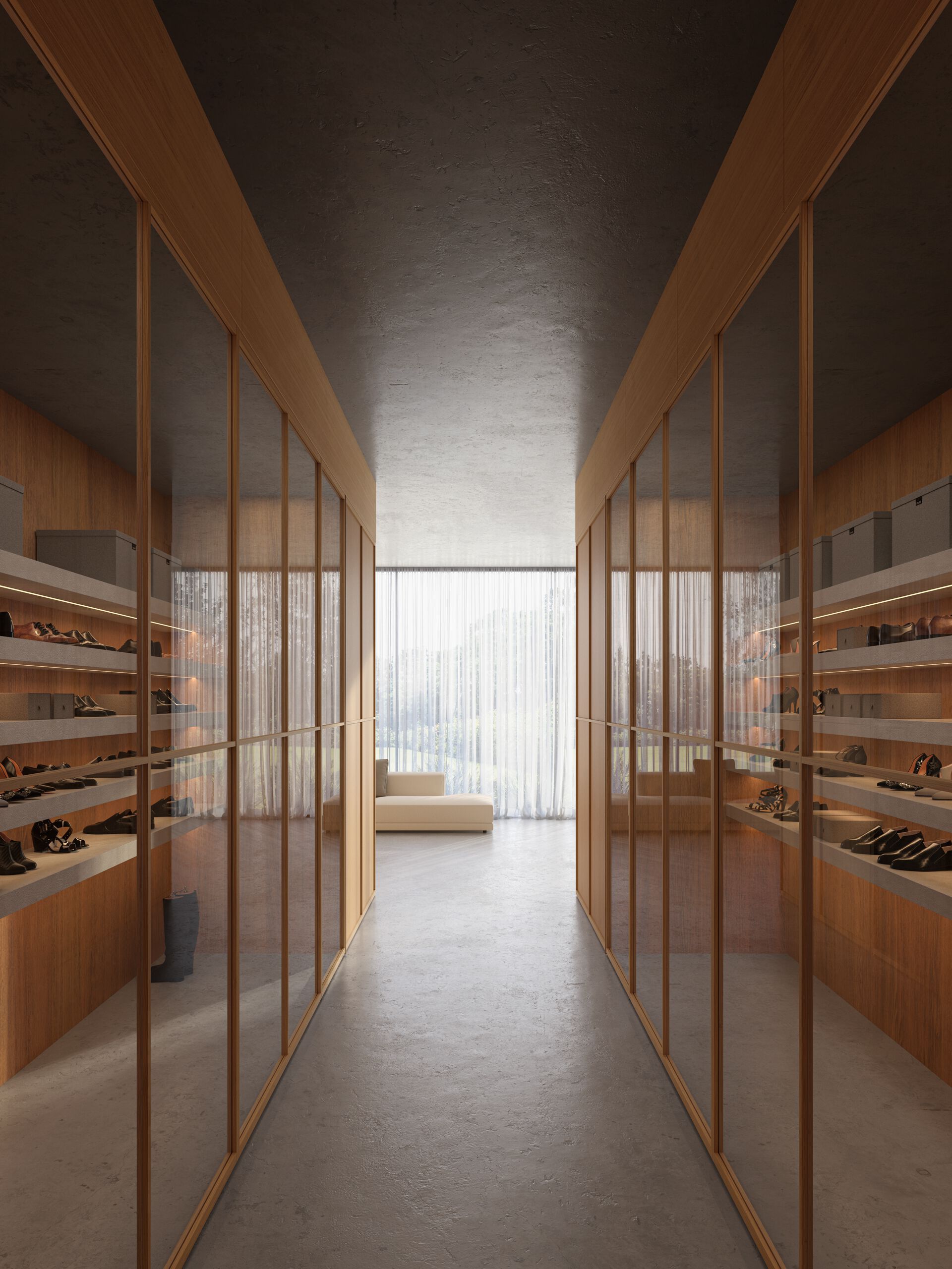 Система каркасных стеклянных панелей и распашных дверей ADL MYROOM ARCH-00132209 - Вид №5