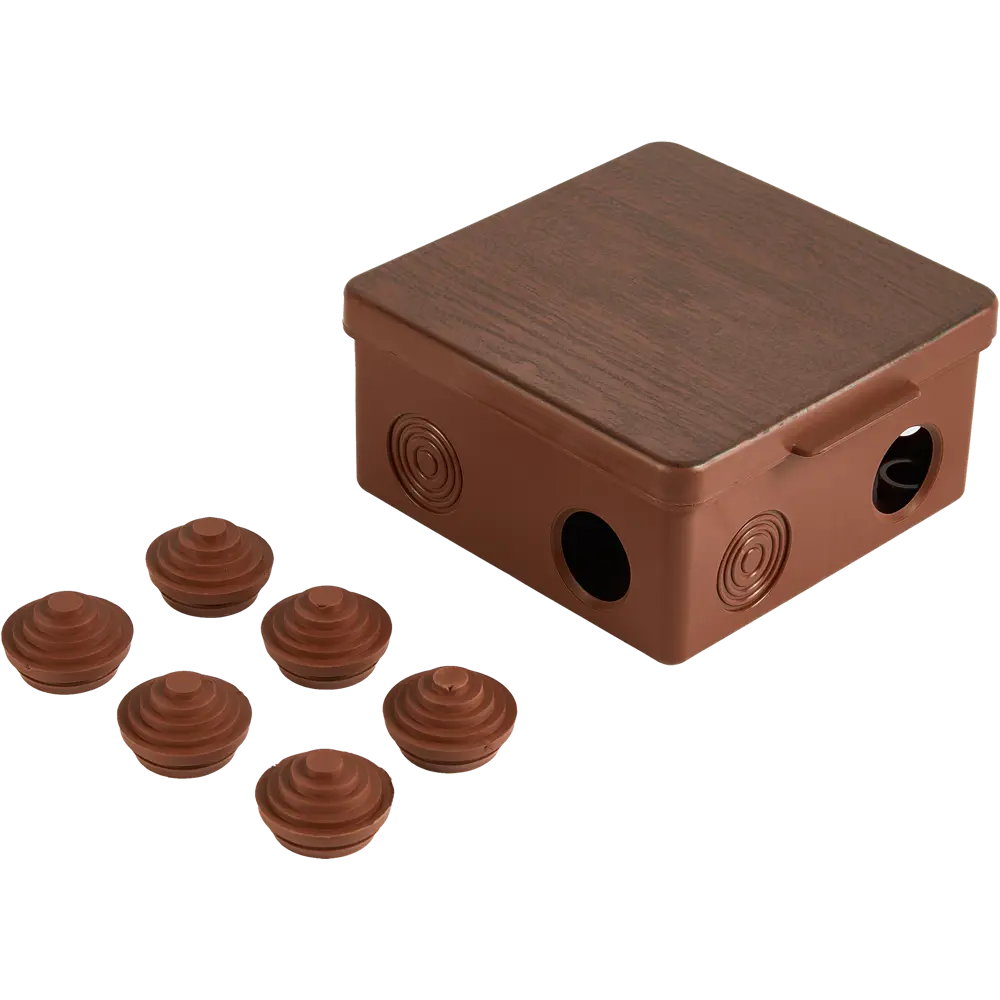 Распределительная коробка TDM открытого типа 100×100×55 мм венге 88582215 STLM-1114406 - Вид №1