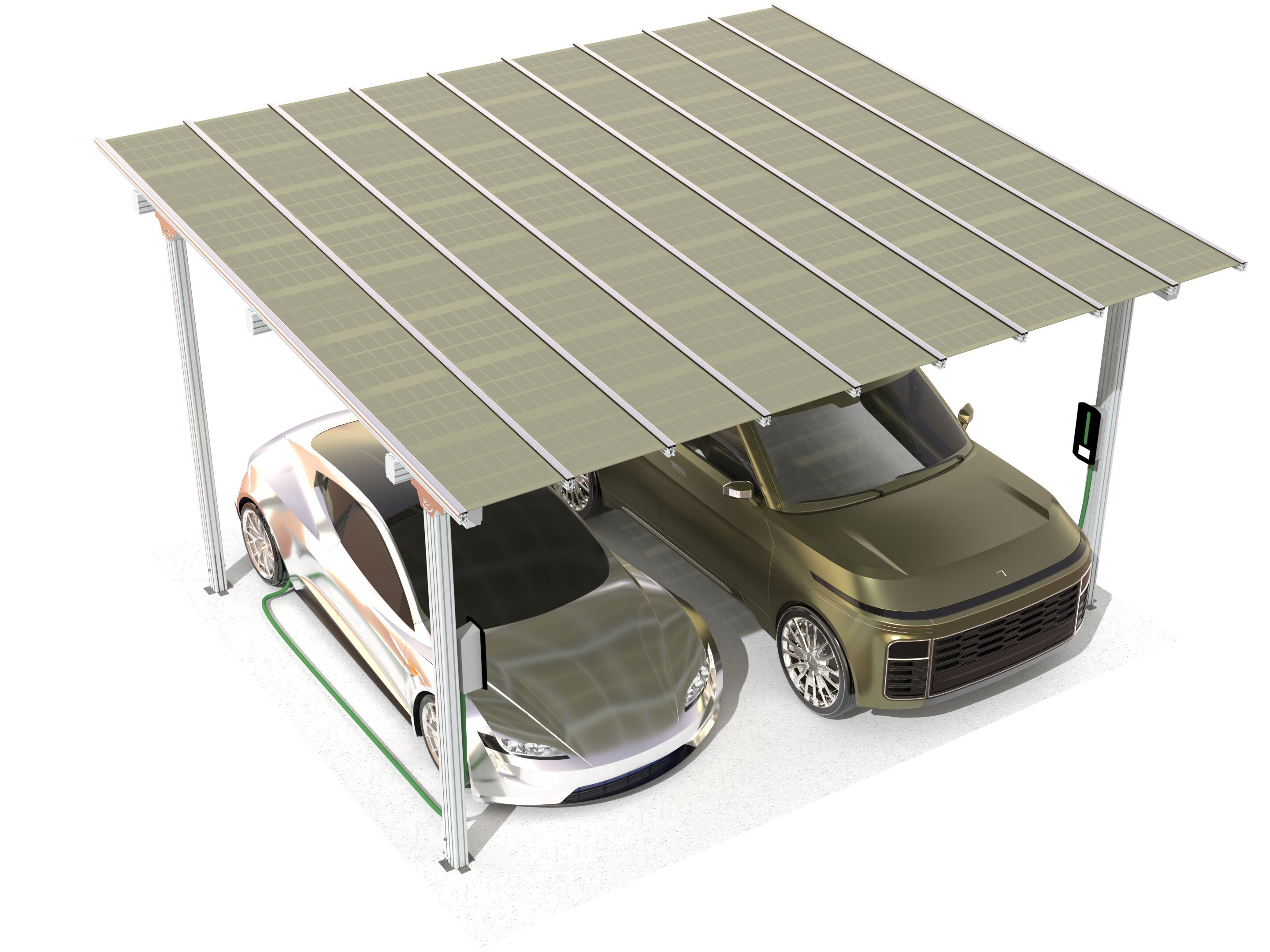 Алюминиевый навес с фотоэлектрическими модулями ECOBEL PensiTHIN-K ARCH-00057036