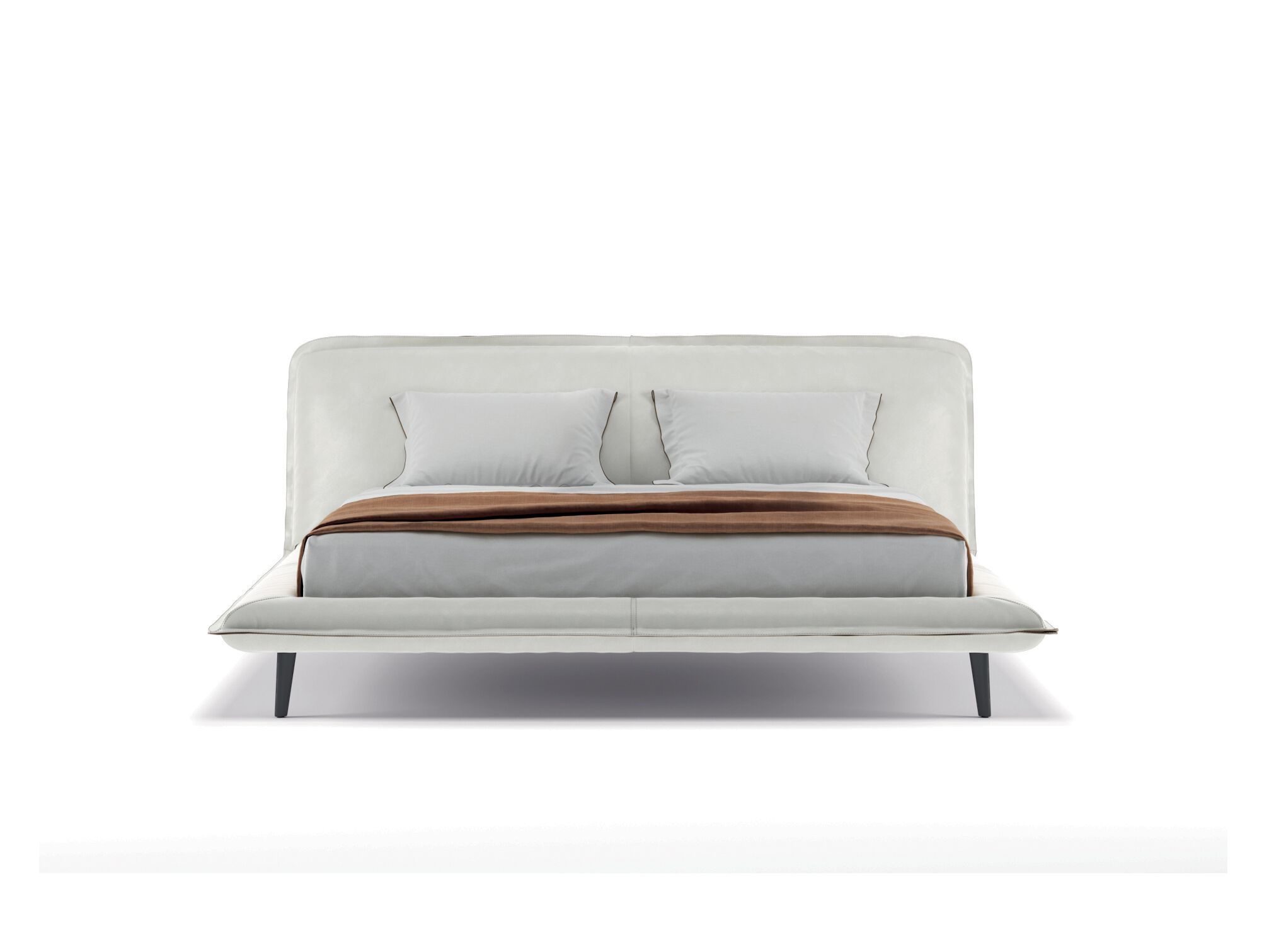 Кожаная мягкая двуспальная кровать Natuzzi Italia PIUMA ARCH-00130406 - Вид №4