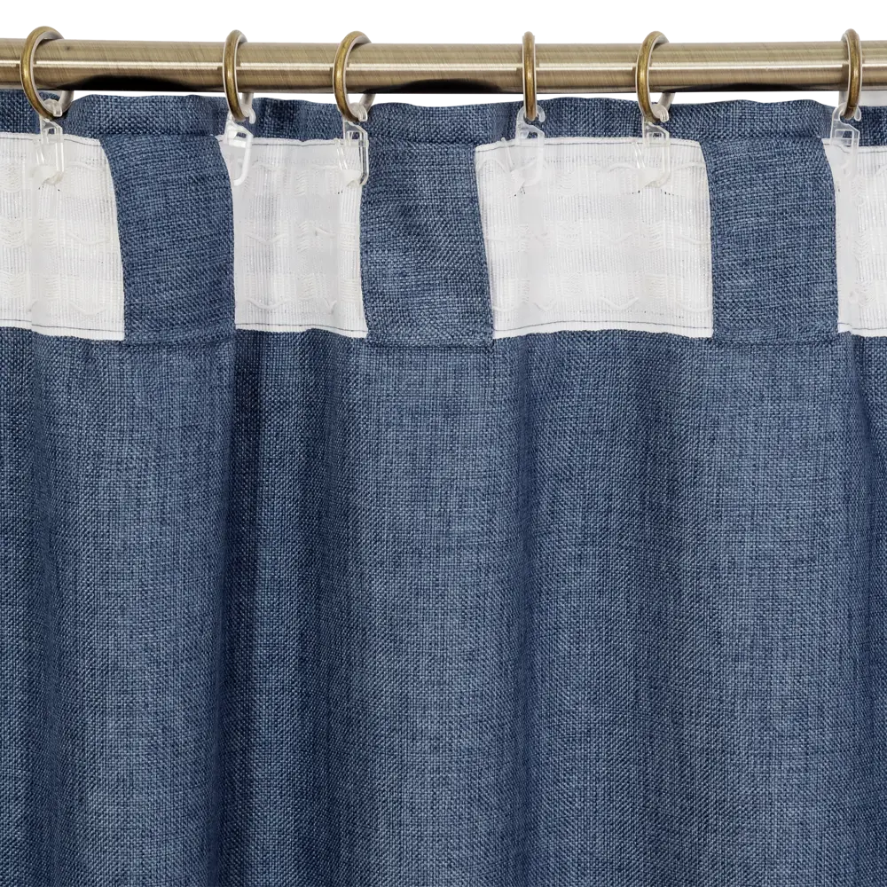 INSPIRE Looks - Готовая штора рогожка темно-синяя 200x260 см 82735254 STLM-1029537 - Вид №3