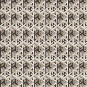 Панель ПВХ Шале бежево-черный 2700x375x8 мм