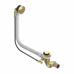 A7E-300/70 Автоматический донный клапан для ванны длина сифона 70 см Thg-paris Capucine зелёный с платиновым декором Золото
