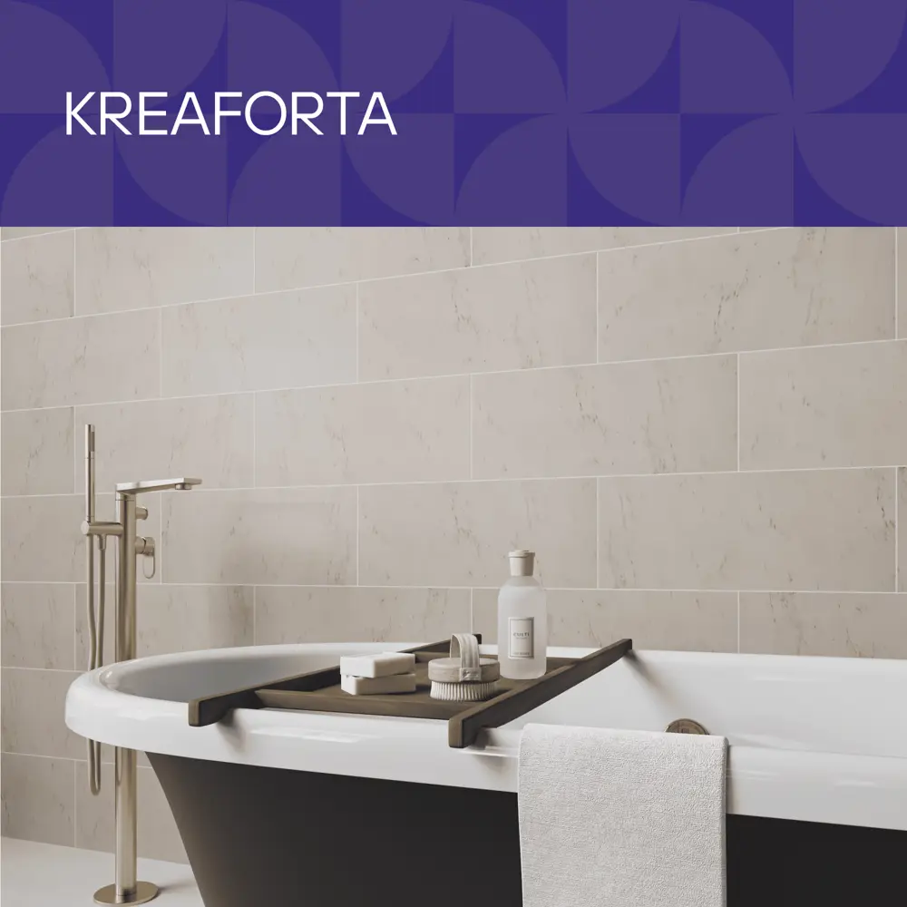 Панель ПВХ KREAFORTA Каррара серый 1200x250x10 мм 1.2 м² (4 шт.) STLM-2038514 - Вид №1